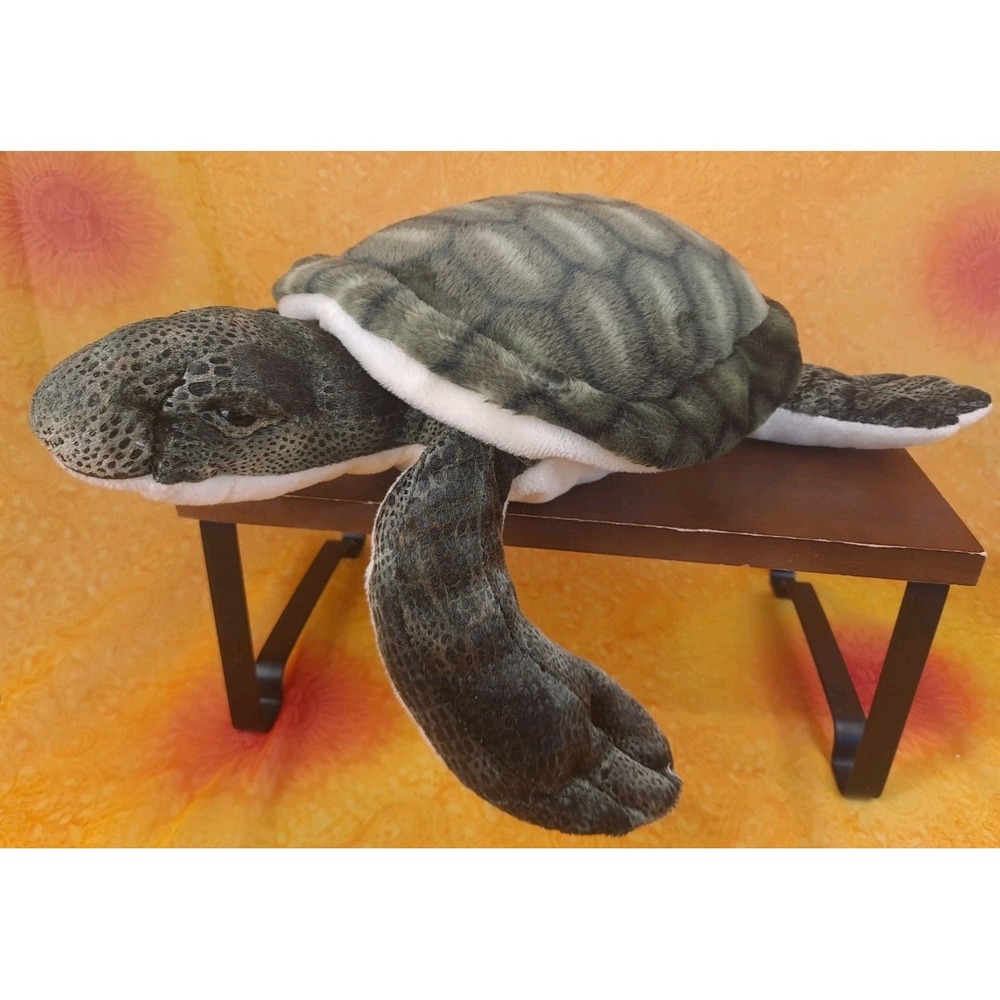Fiesta 14" Sea Turtle Ocean Life Green Black Plush Stuffedโ Animal A40883